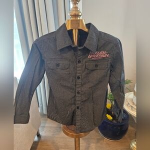 Bundle 5/$30. Harley-Davidson Black Striped Button-Up Shirt